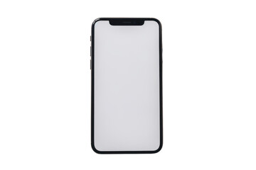 Naklejka premium Smartphone isolated on transparent background It shows the important role of mobile phones in work. Fast and convenient communication with applications or services related to mobile phones