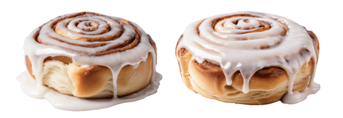 set of pastry cakes isolated on transparent background