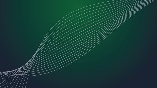 Dark green abstrct background wallpaper design vector image with curve line for backdrop or presentation
