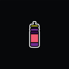 Original vector illustration. The icon of a sports water bottle.