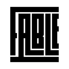 unique square shape style typography