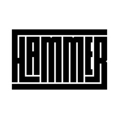 unique square shape style typography