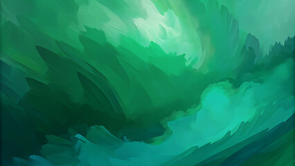 Fototapeta na wymiar Abstract green background with wavy lines 