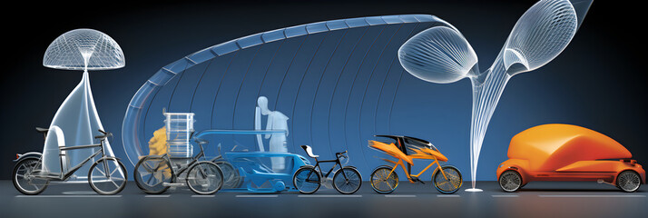 Aerodynamics in Action: A Visual Representation of Various Aerodynamically Designed Objects in a Simulated Wind Tunnel Environment
