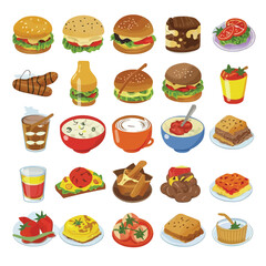 Food vector illsutration set