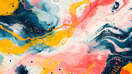marble background with an explosion of doodles. Integrate playful sketches, scribbles, and doodle...