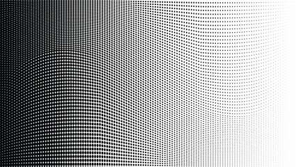 Wavy gradientt halftone dotted pattern. Vector illustration
