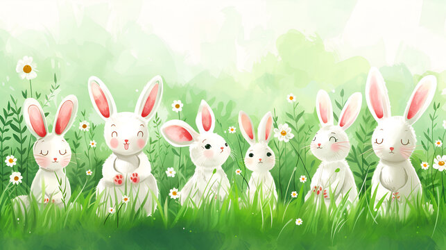 Happy Easter green fresh background with copy space, ideal for Easter greetings and promotions. Brighten up your designs with this vibrant image. Generative Ai

