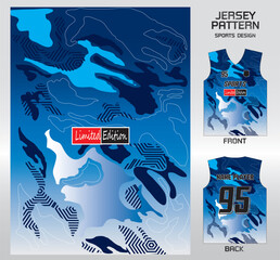 Pattern vector sports shirt background image.mixed army blue pattern design, illustration, textile background for sports t-shirt, football jersey shirt.eps
