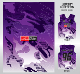Pattern vector sports shirt background image.mixed army purple pattern design, illustration, textile background for sports t-shirt, football jersey shirt.eps