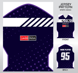 Pattern vector sports shirt background image.purple white starburst pattern design, illustration, textile background for sports t-shirt, football jersey shirt.eps