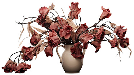 withered flowers in a vase for decorating projects Transparent background.png
 - obrazy, fototapety, plakaty
