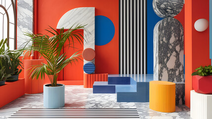 Combine the classic elegance of marble with vibrant pop art elements. Experiment with bold colors,...