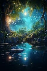 Fototapeta na wymiar Fairytale Magic Forest
