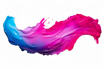 Pink and blue liquid splashing on white background with white background. - obrazy, fototapety, plakaty