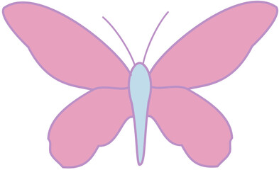 Butterfly vector illustration flat color