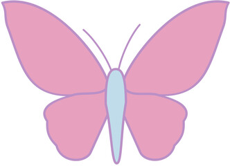 Butterfly vector illustration flat color