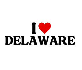 I Love Delaware State Of USA 