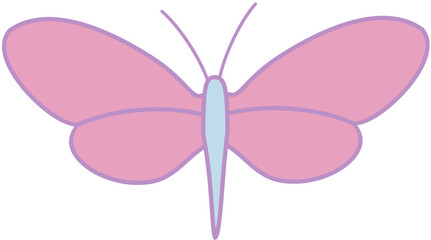 Butterfly vector illustration flat color
