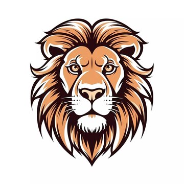 lion design vector image on white background, vector illustration, animal logo. generative ai