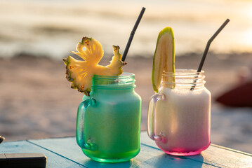 Milkshake is a tourist bar on Balangan Beach, Bali, Indonesia