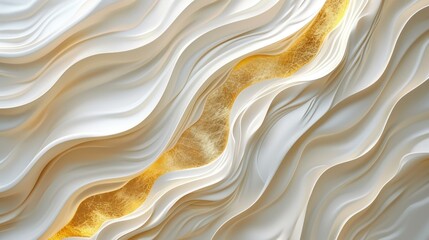 gold and white wavy silk background in style of fluid