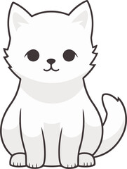 A vector file of a smiling cat 고양이 일러스트 애완동물 반려묘 애견카페 야옹이 벡터 귀여운 고양이 캐릭터