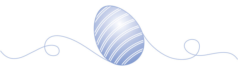 Illustration of egg blue color for easter day of vector
