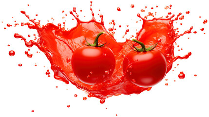 Tomato ketchup explosion splash isolated on transparent background Remove png, Clipping Path, pen tool
