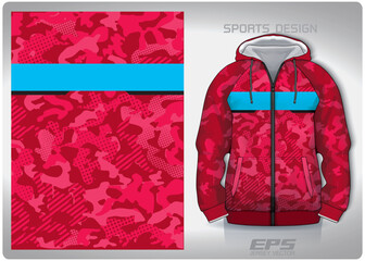 Vector sports hoodie background image.red dotted camouflage military pattern design, illustration, textile background for sports long sleeve hoodie,jersey hoodie.eps
