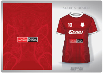 Vector sports shirt background image.unique red fingerprint pattern design, illustration, textile background for sports t-shirt, football jersey shirt.eps