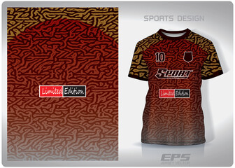 Vector sports shirt background image.dark red black zebra pattern design, illustration, textile background for sports t-shirt, football jersey shirt.eps