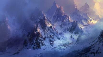 Image of mountains and snow by ian robinson.
