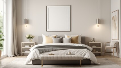 Fototapeta na wymiar elegant bedroom interior design