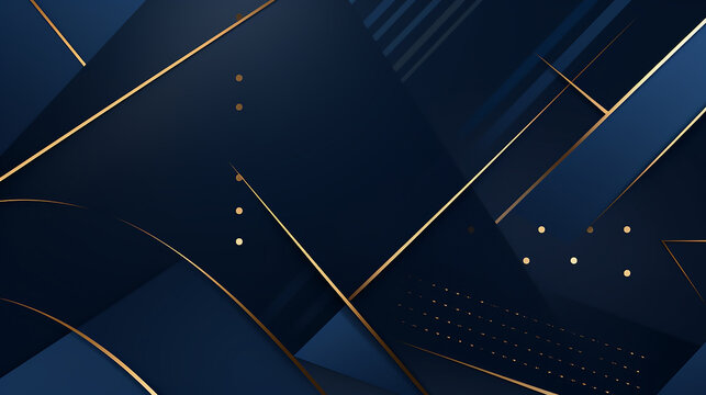  Square Diamond shape Golden Frame on Royal Blue Background. Diamond Lines Elegant Shine Modern background.