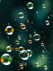 bubbles on dark green 4