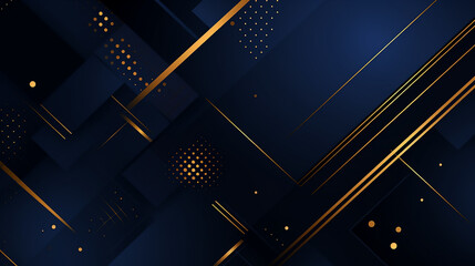 premium black and gold geometric Square Diamond shape Golden Frame on Royal Blue Background. Dark Blue Golden Royal Awards Graphics Background. - obrazy, fototapety, plakaty