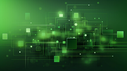digital technology green background.