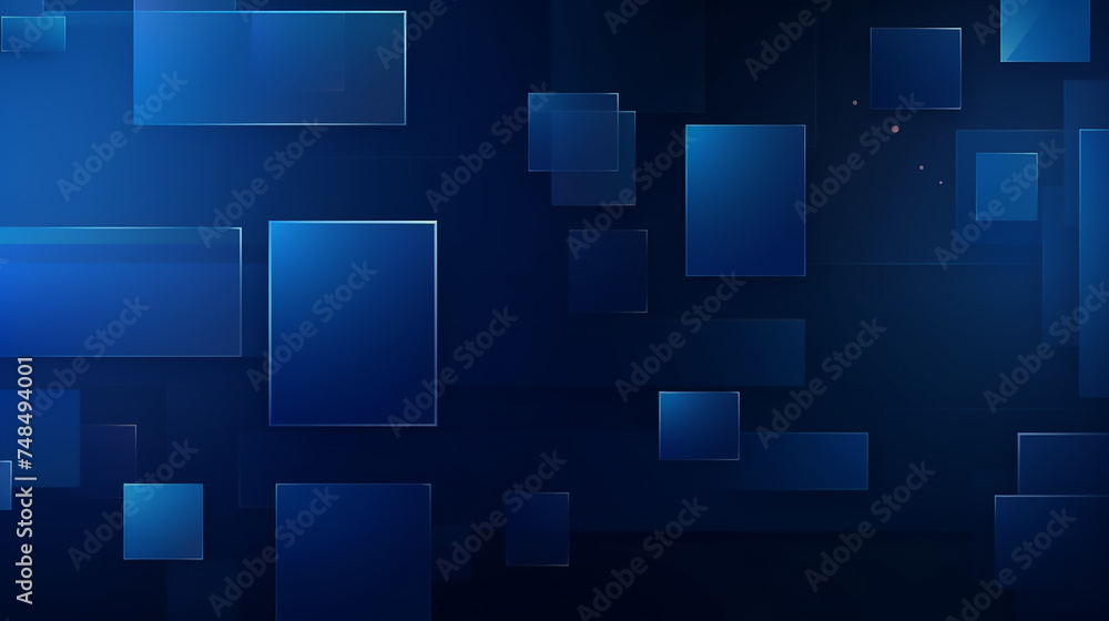 Poster abstract blue square background. technology futuristic digital graphic concept blue square, line tec