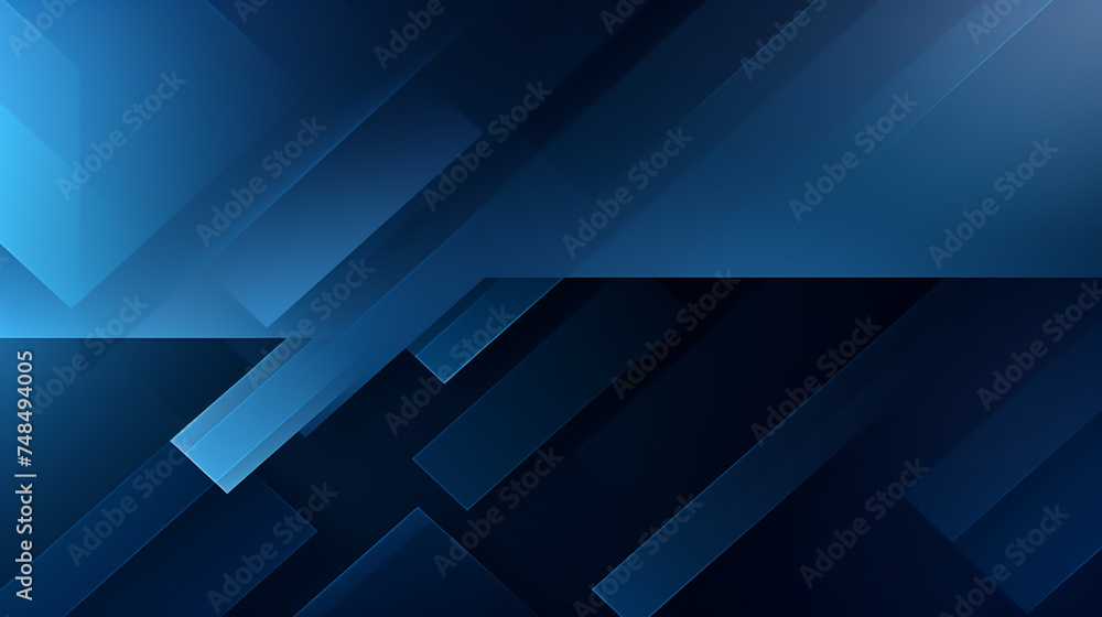 Wall mural abstract blue square background. technology futuristic digital graphic concept blue square, line tec