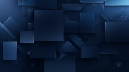 Obraz premium Blue and grey glossy squares abstract tech banner design. Modern abstract blue background design with layers of transparent material in square shapes in random geometric patterns. 
