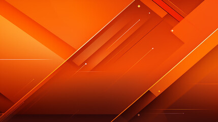 Modern abstract orange background design with layers of material in square shapes in random geometric patterns