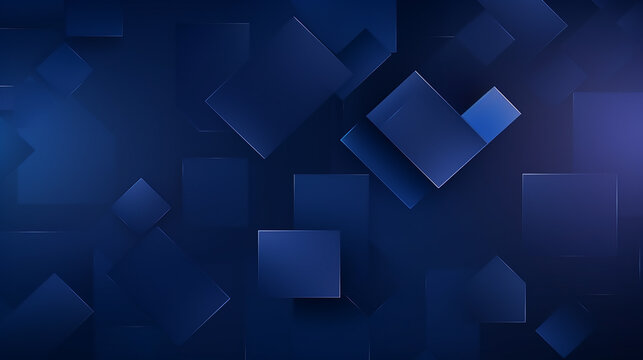 abstract blue square background. technology futuristic digital graphic concept blue square, line technology Wireframe background with plexus effect. © Nenone