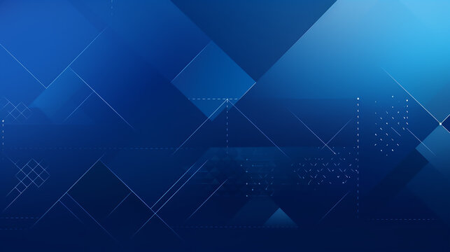 Blue and grey glossy squares abstract tech banner design. Modern abstract blue background design with layers of transparent material in square shapes in random geometric patterns.	
