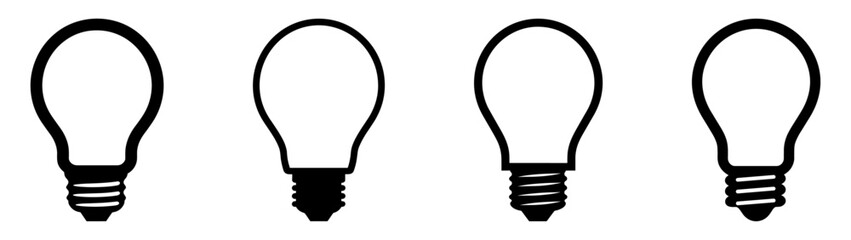 Light bulb icon. Light bulb vector icon. Idea icon. Lamp concept. Light bulb, isolated in modern simple flat design. Vector EPS 10