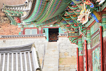 Gimhae Jangyusa, Buddhist temple in Korea. Silent appearance