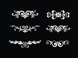 Set of Vintage Decorations Elements. Flourishes Calligraphic Ornaments and Frames. Retro Style Design Collection for Invitations, Banners, Posters, Placards, Badges and Logotypes