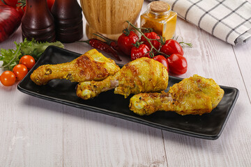 Roasted Chicken leg drumsticks with curry sauce