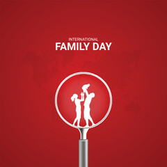 international family day. international family day creative ads design. social media post, vector, 3D illustration.