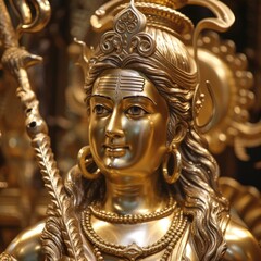 Gorgeous Hindu Goddess Statue - Devi. Fictional Character Created By Generated By Generated AI.